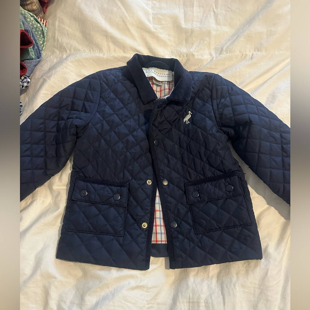 Beaufort Bonnett Company Navy Quilted Kids Jacket